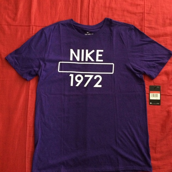 SOLD - The Nike Tee 1972 Purple Large Athletic Cut - Picture 2 of 5